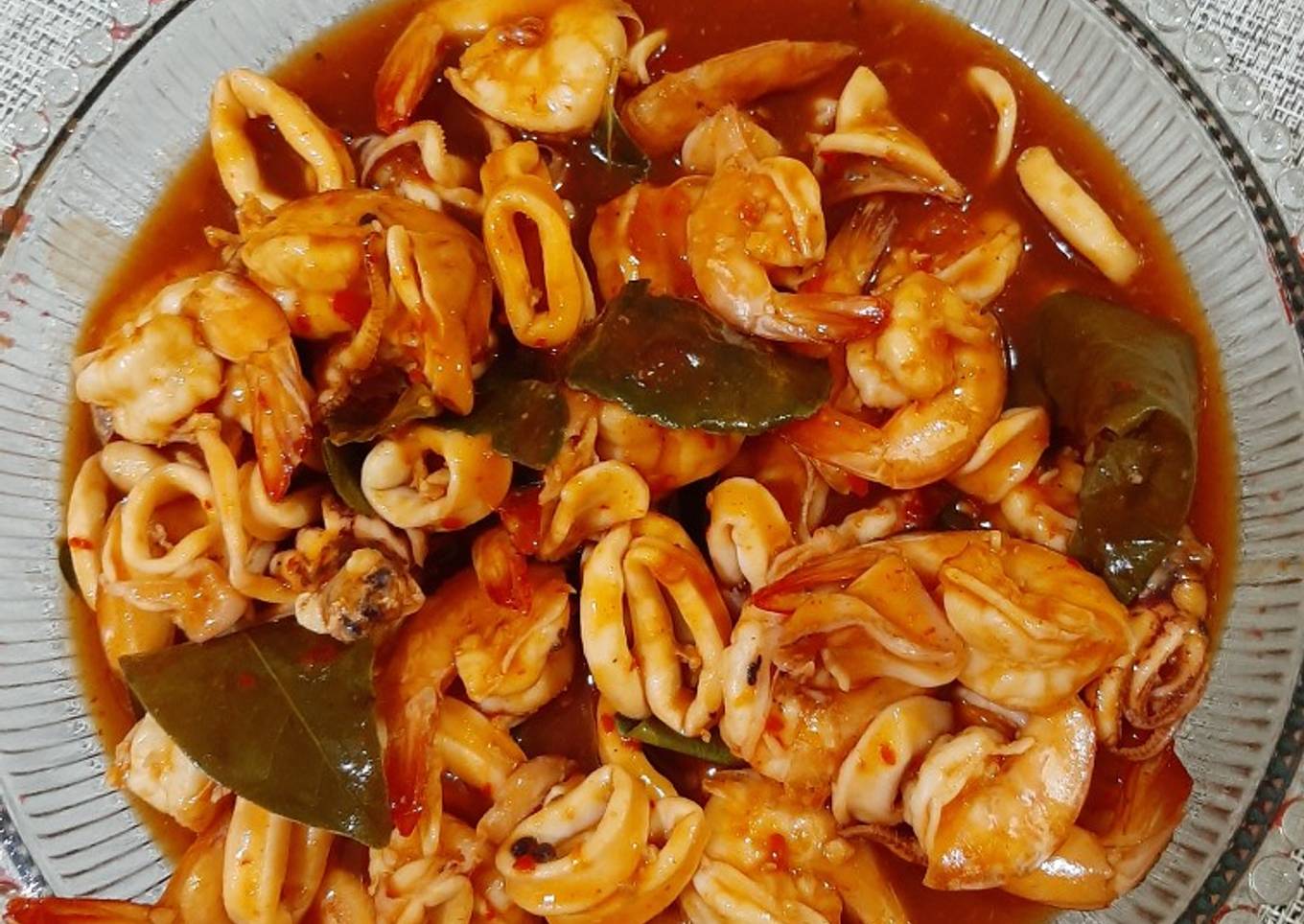 Udang Cumi Saus Padang