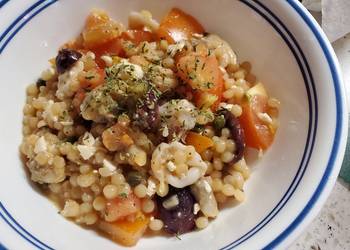 Easiest Way to Recipe Delicious Mediterranean Couscous with Seafood Mix