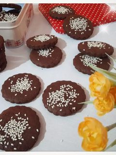 عکسی از دستور کوکی شکلاتی بدون تخم مرغ وکره
