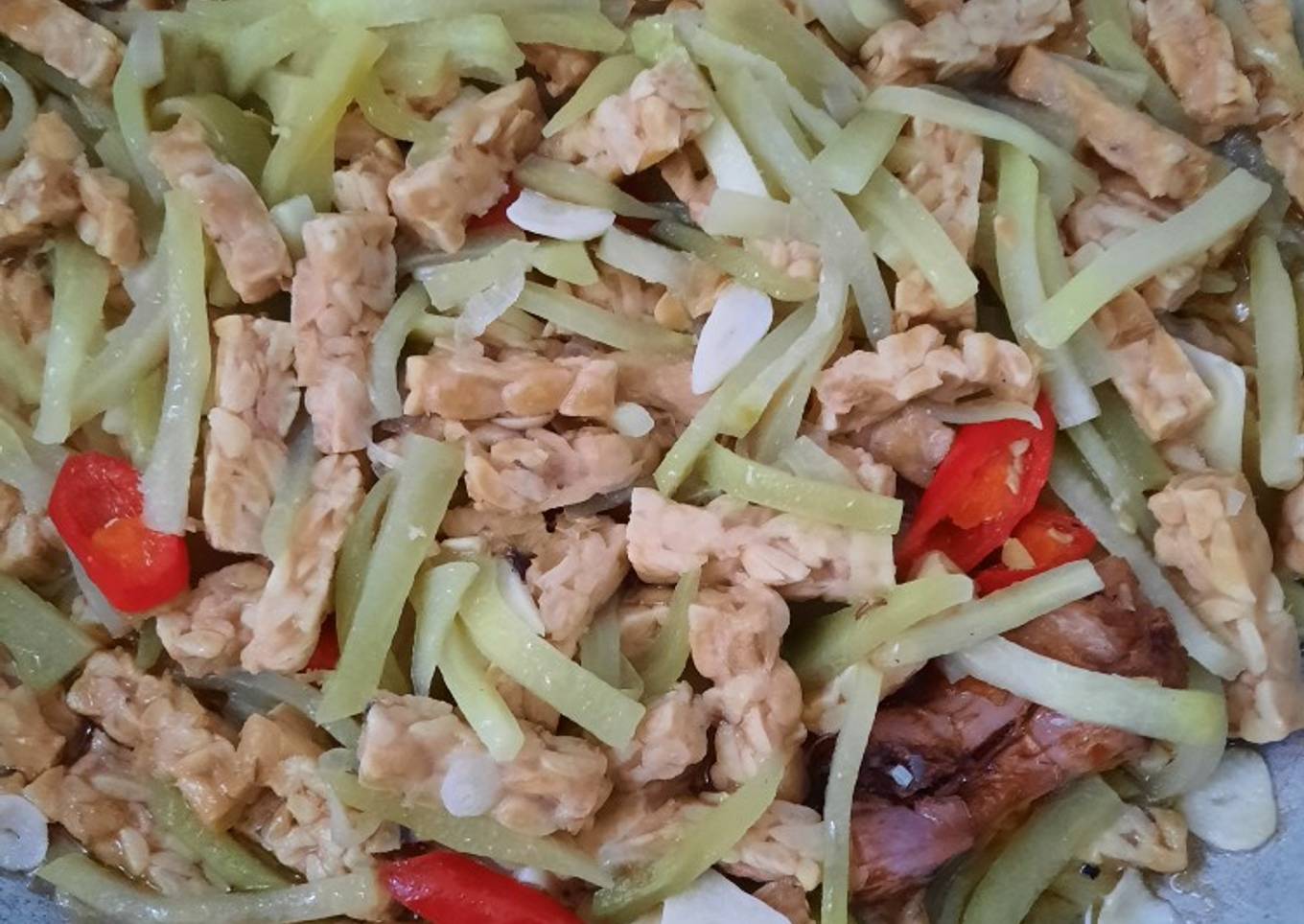 Tumis Tempe Labu Siam