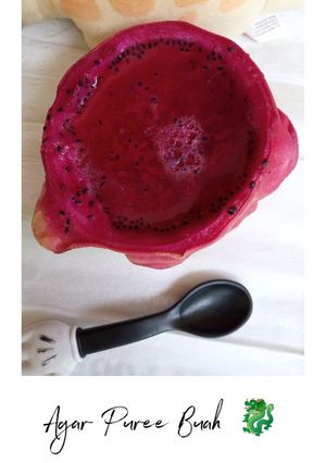 Foto resep Agar buah naga (Snack MPASI 6m+)