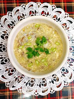 Hình của món Súp lươn, khoai tây, măng tây.