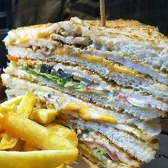 A picture of Double decker club sandwich.
