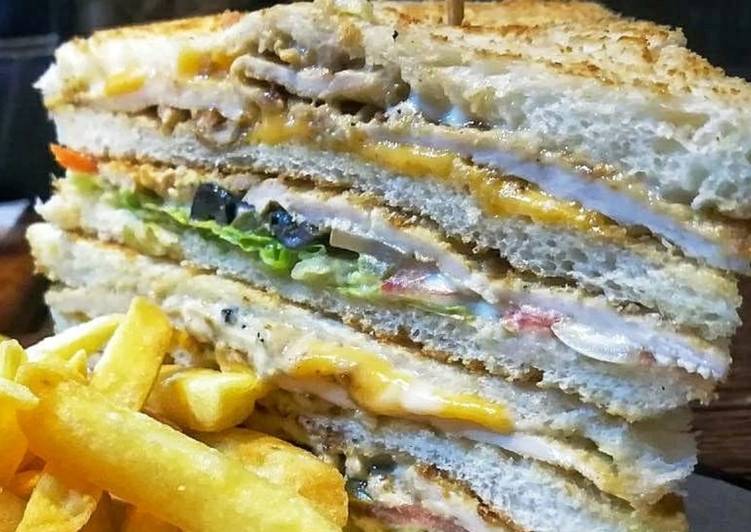 Recipe of Super Quick Homemade Double decker club sandwich