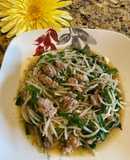 Giá xào hẹ thịt nạc băm