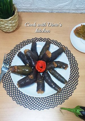 صورة لوصفة محشي الباذنجان 😋😋