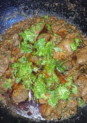 A picture of Chicken kaleji.