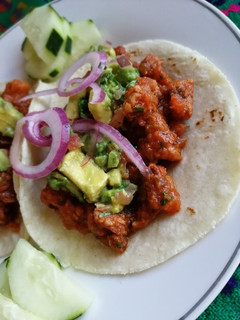 Una foto de Tacos de chicharrón enchipotlado🌶️
