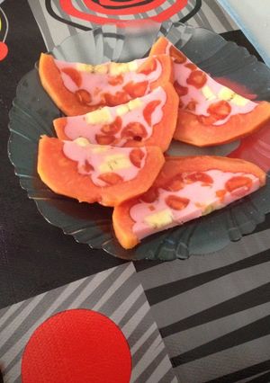 Foto resep Puding pepaya pisang simple ala wina