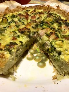 Una foto de Tarta de verdura con Masa de Papa Rallada