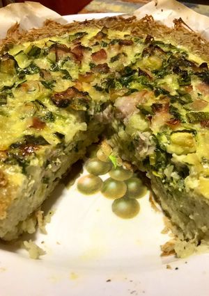 Una foto de Tarta de verdura con Masa de Papa Rallada