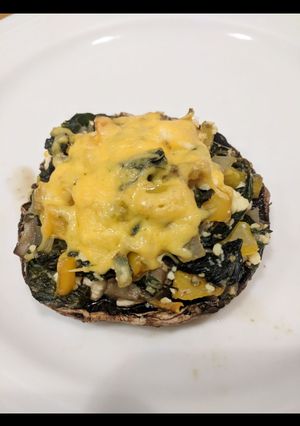 A picture of Stuffed Spinach & Feta Mushrooms.