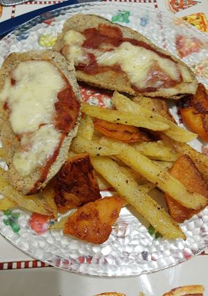 Una foto de Milanesas de berenjena