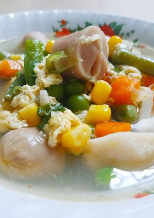 Foto resep Sup Bakso Sosis Bunga Telor