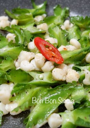 Hình của món Đậu Rồng Xào Cồi Sò Điệp.