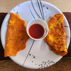 A picture of Carrot besan chilla.