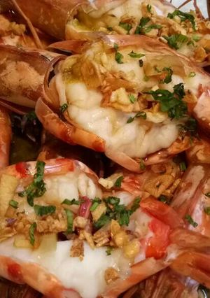 Foto resep Steam prawn with garlic