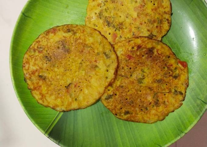 Recipe of Delicious Vegetable Dosa, Uttappam or Chilla