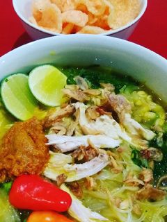 Foto resep Soto Ayam Kampung sambal kacang