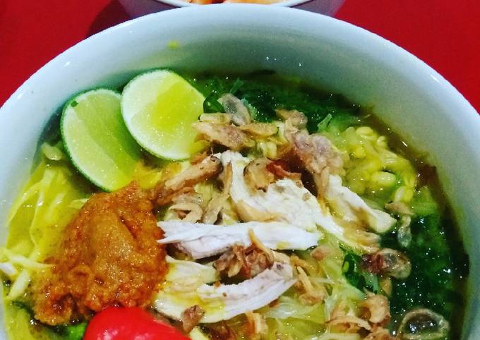 Soto Ayam Kampung sambal kacang