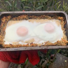 Smoked mackerel hash brown A picture of Smoked mackerel hash brown.
