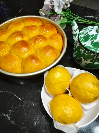 Langkah Gampang Membuat Resep Roti Sobek &amp; Bakpao Labu Kuning yang Uenak Anti Ribet, Lezat