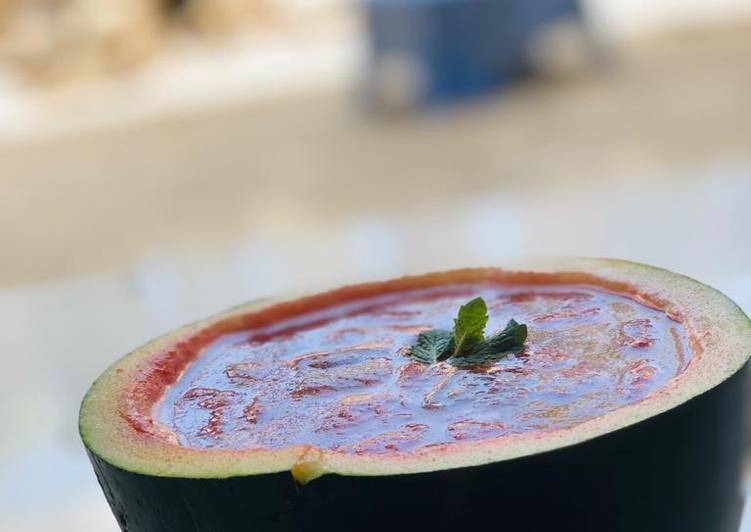 Steps to Prepare Super Quick Homemade Watermelon mint drink