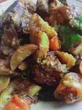 Tumis jengkol tongkol pedas bumbu kuning