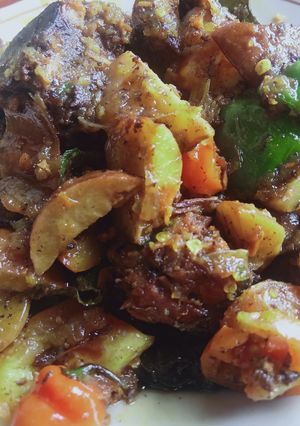Foto resep Tumis jengkol tongkol pedas bumbu kuning