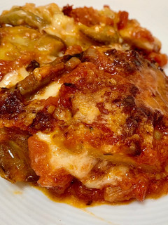 Una foto de Parmigiana de berenjena