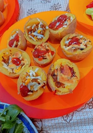 عکسی از دستور سیب زمینی شکم پر 😋