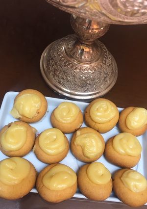 عکسی از دستور شيرينی خوشمزه زعفرانی با كرمفيل 🍪