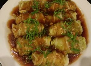 Foto resep White cabbage roll with chicken mince