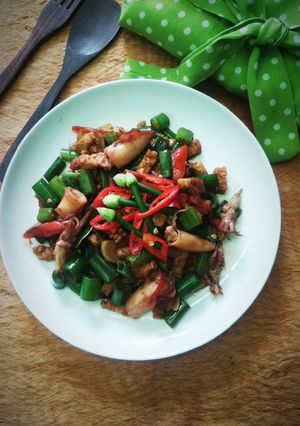 Foto resep Oseng Bunga Bawang Tempe Cumi