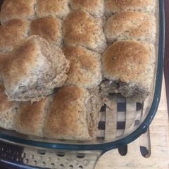 A picture of Soft 100% Whole Wheat Rolls.