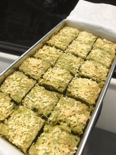 Foto resep Fudgy brownies sekat | matcha greentea