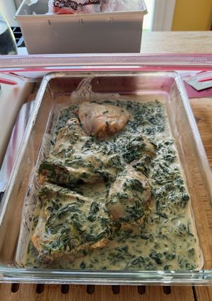 Una foto de Pollo Cremoso con Espinaca
