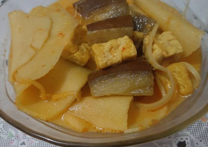 Cara Membuat Rebung terong masak santan Bahan Sederhana