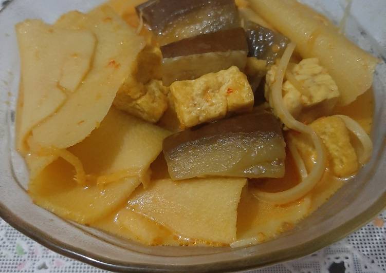 Resep Rebung terong masak santan Anti Gagal