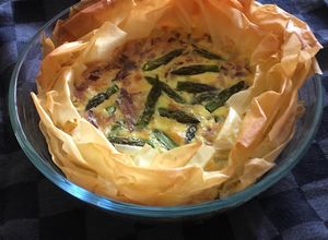 Une photo de Tarte croustillante aux asperges vertes
