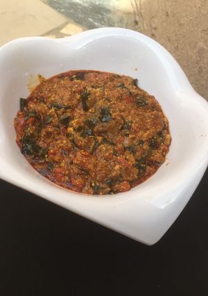 A picture of Egusi soup.