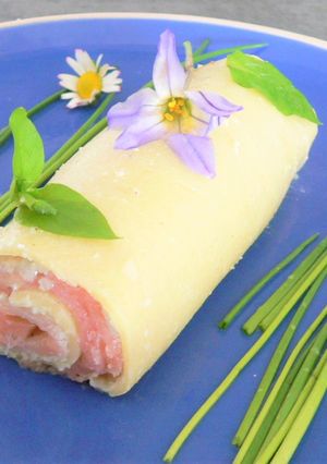 Une photo de Cannelloni au saumon fumé et à la fourme d'Ambert