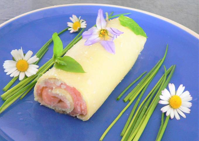 Cannelloni au saumon fumé et à la fourme d'Ambert