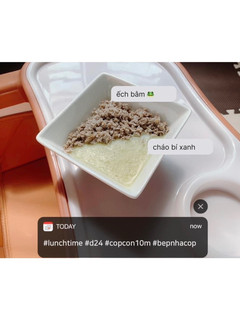 Hình của món Cháo thịt ếch 🐸 bí xanh.