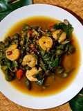 Tumis Bunga Genjer Taoco Udang