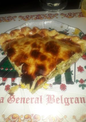 Una foto de Tarta de zapallito y pollo