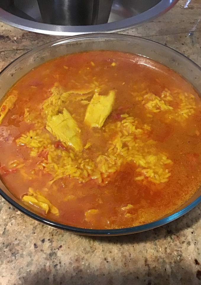 Una foto de Arroz caldoso vegano con especias Thermomix