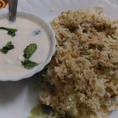 A picture of Awadhi keema biryani.