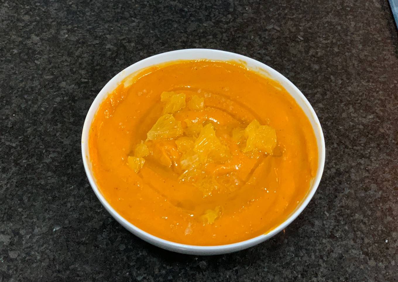 Crema Calabaza con Naranja, al Horno
