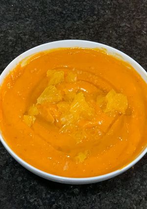 Una foto de Crema Calabaza con Naranja, al Horno